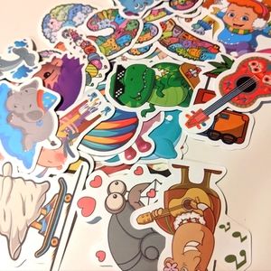 Kids Stickers Lot Assorted 50pc